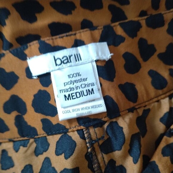 Bar III Women's Medium Animal Print Lightweight Pleated Pants - Picture 5 of 5